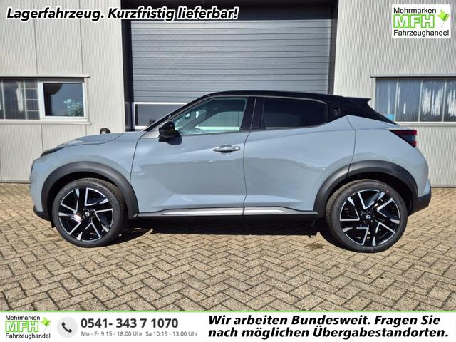 Nissan Juke 1.0 DIG-T 114PS N-Design Automatik Teil-Leder Klimaautomatik Sitzheizung Lenkradheizung PDC v+h R&uuml;ckf.Kamera Navi 19"LM Bluetooth Touchscreen Apple CarPlay Android Auto 