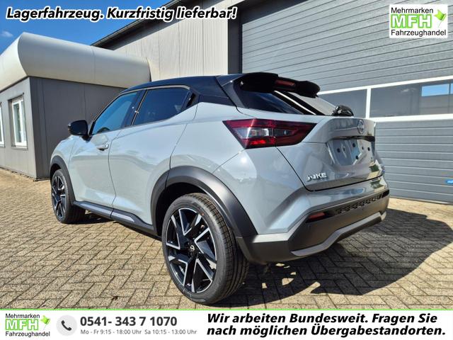 Nissan Juke 1.0 DIG-T 114PS N-Design Automatik Teil-Leder Klimaautomatik Sitzheizung Lenkradheizung PDC v+h R&uuml;ckf.Kamera Navi 19"LM Bluetooth Touchscreen Apple CarPlay Android Auto 