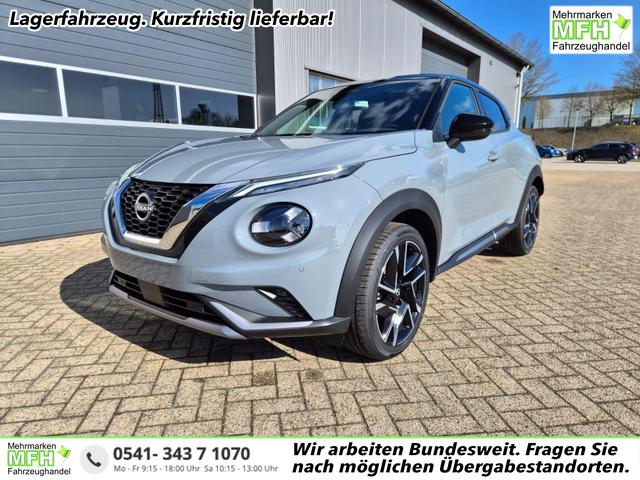 Nissan Juke 1.0 DIG-T 114PS N-Design Automatik Teil-Leder Klimaautomatik Sitzheizung Lenkradheizung PDC v+h R&uuml;ckf.Kamera Navi 19"LM Bluetooth Touchscreen Apple CarPlay Android Auto 