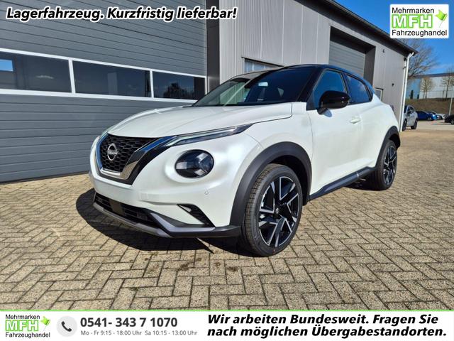 Nissan Juke 1.0 DIG-T 114PS N-Design Automatik Teil-Leder Klimaautomatik Sitzheizung Lenkradheizung PDC v+h R&uuml;ckf.Kamera Navi 19"LM Bluetooth Touchscreen Apple CarPlay Android Auto 