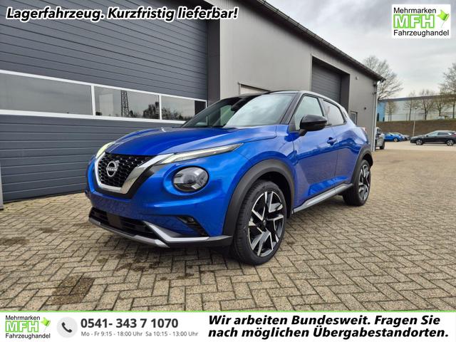 Nissan Juke - 1.0 DIG-T 114PS N-Design Automatik Teil-Leder Klimaautomatik Sitzheizung Lenkradheizung PDC v+h R&uuml;ckf.Kamera Navi 19"LM Bluetooth Touchscreen Apple CarPlay Android Auto