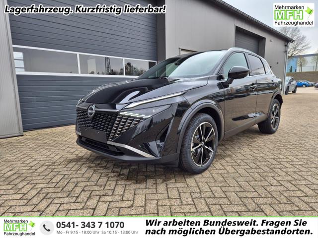 Nissan Qashqai - 1.3 DIG-T MHEV 158 PS X-Tronic Tekna Voll-Leder Klimaautomatik PanoGlasdach Sitzheizung Lenkradheizung Navi Head-Up Display elektr. Heckklappe ACC PDC v+h 360&deg;Kamera DAB Bluetooth Touchscreen Apple CarPlay Android Auto 19"LM