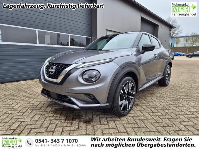 Nissan Juke 1.0 DIG-T 114PS N-Design Automatik Teil-Leder Klimaautomatik Sitzheizung Lenkradheizung PDC v+h R&uuml;ckf.Kamera Navi 19"LM Bluetooth Touchscreen Apple CarPlay Android Auto 