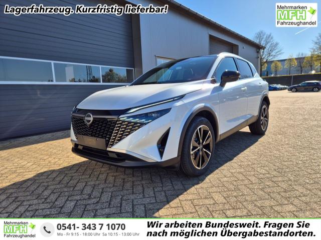 Nissan Qashqai - 1.3 DIG-T MHEV 158 PS X-Tronic Tekna Voll-Leder Klimaautomatik PanoGlasdach Sitzheizung Lenkradheizung Navi Head-Up Display elektr. Heckklappe ACC PDC v+h 360&deg;Kamera DAB Bluetooth Touchscreen Apple CarPlay Android Auto 19"LM
