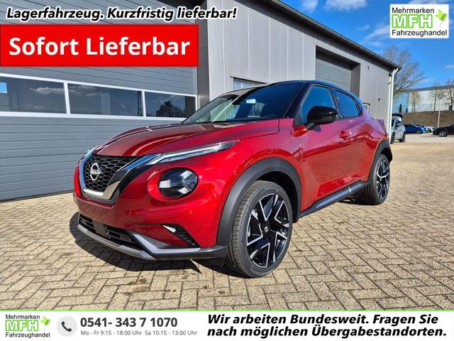 Nissan Juke - 1.0 DIG-T 114PS N-Design Automatik Teil-Leder Klimaautomatik Sitzheizung Lenkradheizung PDC v+h R&uuml;ckf.Kamera Navi 19"LM Bluetooth Touchscreen Apple CarPlay Android Auto