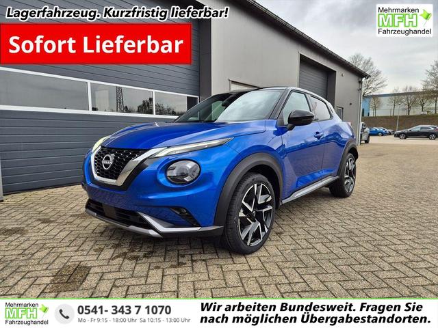 Nissan Juke - 1.0 DIG-T 114PS N-Design Automatik Teil-Leder Klimaautomatik Sitzheizung Lenkradheizung PDC v+h R&uuml;ckf.Kamera Navi 19"LM Bluetooth Touchscreen Apple CarPlay Android Auto