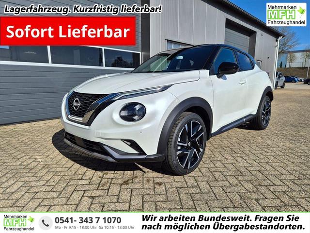 Nissan Juke - 1.0 DIG-T 114PS N-Design Automatik Teil-Leder Klimaautomatik Sitzheizung Lenkradheizung PDC v+h R&uuml;ckf.Kamera Navi 19"LM Bluetooth Touchscreen Apple CarPlay Android Auto