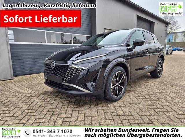 Nissan Qashqai - 1.3 DIG-T MHEV 158 PS X-Tronic Tekna Voll-Leder Klimaautomatik PanoGlasdach Sitzheizung Lenkradheizung Navi Head-Up Display elektr. Heckklappe ACC PDC v+h 360&deg;Kamera DAB Bluetooth Touchscreen Apple CarPlay Android Auto 19"LM