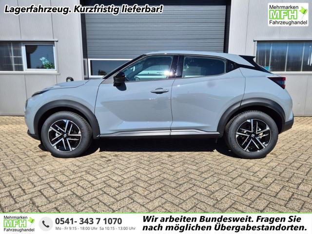 Nissan Juke - 1.0 DIG-T 114PS N-Connecta Sitzheizung Lenkradheizung Teil-Leder Klimaautomatik PDC v+h R&uuml;ckf.Kamera Bluetooth Touchscreen Apple CarPlay Android Auto 17"LM