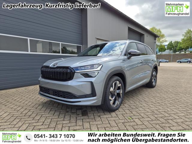 Skoda Kodiaq - Sportline 1.5 TSI 204PS PHEV DSG schwenkb. AHK elektr. PanoDach HUD Alcantara PDC v+h 360&deg;Kamera CANTON Sound Klimaautomatik Sitzheizung Lenkradheizung Navi Apple CarPlay Android Auto 2xKeyless 19"LM vollelektr. Reichweite 116KM