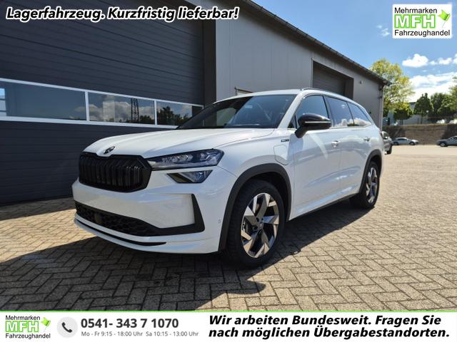 Skoda Kodiaq - Sportline 1.5 TSI 204PS PHEV DSG schwenkb. AHK elektr. PanoDach HUD Alcantara PDC v+h 360&deg;Kamera CANTON Sound Klimaautomatik Sitzheizung Lenkradheizung Navi Apple CarPlay Android Auto 2xKeyless 19"LM vollelektr. Reichweite 116KM