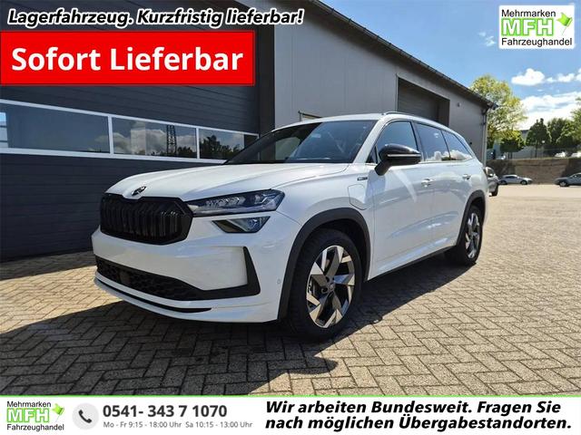 Skoda Kodiaq - Sportline 1.5 TSI 204PS PHEV DSG schwenkb. AHK elektr. PanoDach HUD Alcantara PDC v+h 360&deg;Kamera CANTON Sound Klimaautomatik Sitzheizung Lenkradheizung Navi Apple CarPlay Android Auto 2xKeyless 19"LM vollelektr. Reichweite 116KM