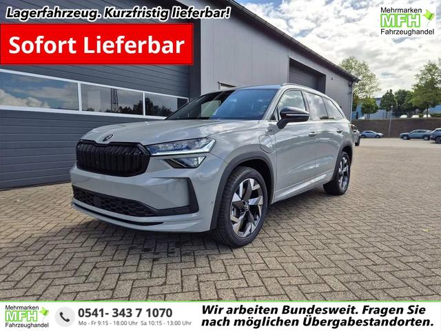 Skoda Kodiaq - Sportline 1.5 TSI 204PS PHEV DSG schwenkb. AHK elektr. PanoDach HUD Alcantara PDC v+h 360&deg;Kamera CANTON Sound Klimaautomatik Sitzheizung Lenkradheizung Navi Apple CarPlay Android Auto 2xKeyless 19"LM vollelektr. Reichweite 116KM