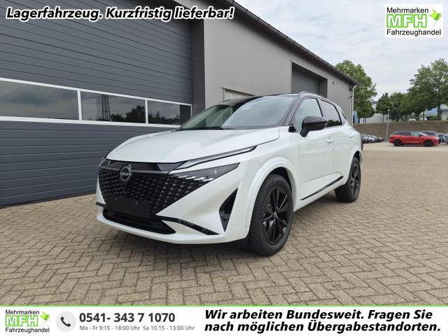 Nissan Qashqai - 1.3 DIG-T MHEV 158 PS X-Tronic N-Design Head-Up Display Teil-Leder Klimaautomatik Sitzheizung Lenkradheizung Navi elektr. Heckklappe ACC PDC v+h 360&deg;Kamera DAB Bluetooth Touchscreen Apple CarPlay Android Auto 19"Zoll