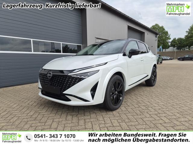 Nissan Qashqai - 1.3 DIG-T MHEV 158 PS X-Tronic N-Design PanoDach Teil-Leder Klimaautomatik Sitzheizung Lenkradheizung Navi ACC PDC v+h 360&deg;Kamera DAB Bluetooth Touchscreen Apple CarPlay Android Auto 19"Zoll