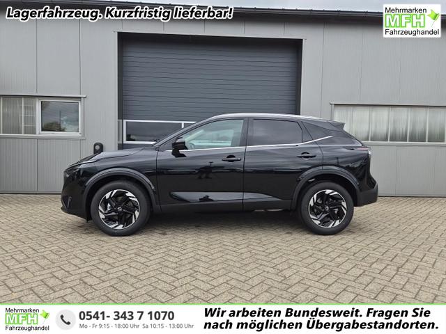 Nissan Qashqai - 1.3 DIG-T MHEV 158 PS X-Tronic N-Connecta Teil-Leder PanoGlasdach Klimaautomatik Sitzheizung Lenkradheizung Navi ACC PDC v+h 360&deg;Kamera DAB Bluetooth Touchscreen Apple CarPlay Android Auto 18"LM