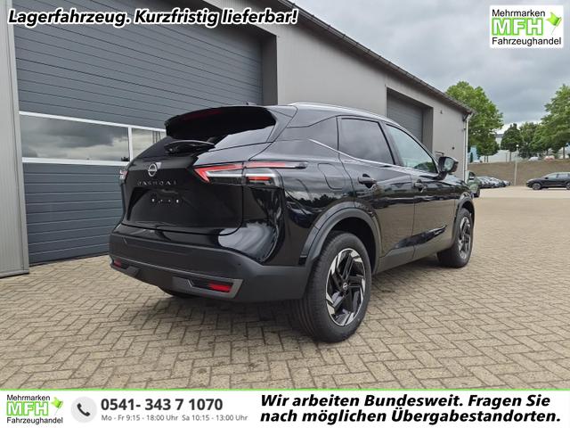Nissan Qashqai - 1.3 DIG-T MHEV 158 PS X-Tronic N-Connecta Teil-Leder PanoGlasdach Klimaautomatik Sitzheizung Lenkradheizung Navi ACC PDC v+h 360&deg;Kamera DAB Bluetooth Touchscreen Apple CarPlay Android Auto 18"LM