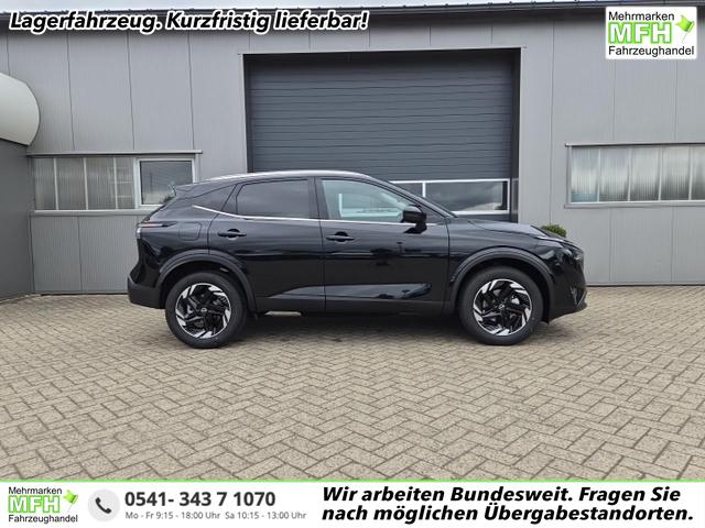 Nissan Qashqai - 1.3 DIG-T MHEV 158 PS X-Tronic N-Connecta Teil-Leder PanoGlasdach Klimaautomatik Sitzheizung Lenkradheizung Navi ACC PDC v+h 360&deg;Kamera DAB Bluetooth Touchscreen Apple CarPlay Android Auto 18"LM