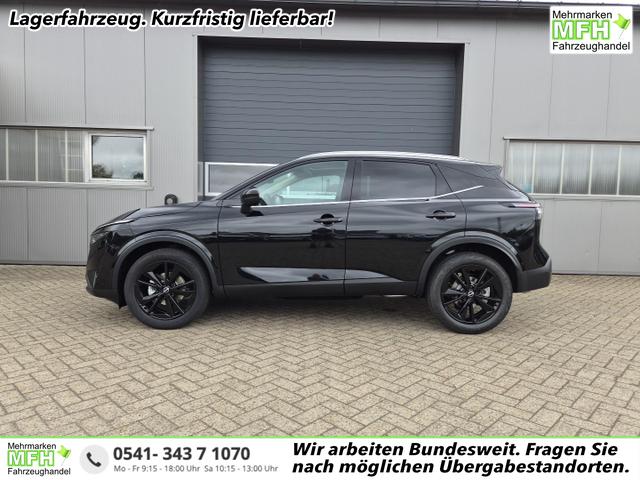 Nissan Qashqai - 1.3 DIG-T MHEV 158 PS X-Tronic Tekna Voll-Leder Klimaautomatik PanoGlasdach Sitzheizung Lenkradheizung Navi Head-Up Display elektr. Heckklappe ACC PDC v+h 360&deg;Kamera DAB Bluetooth Touchscreen Apple CarPlay Android Auto 19"LM