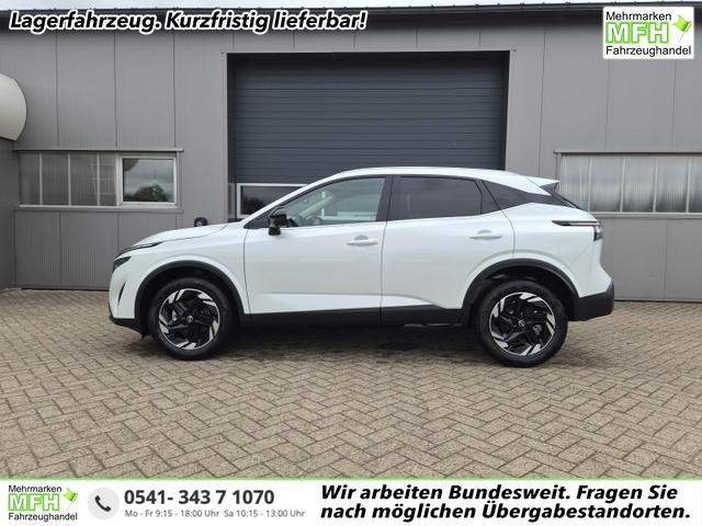 Nissan Qashqai - 1.3 DIG-T MHEV 158 PS X-Tronic N-Connecta Teil-Leder PanoGlasdach Klimaautomatik Sitzheizung Lenkradheizung Navi ACC PDC v+h 360&deg;Kamera DAB Bluetooth Touchscreen Apple CarPlay Android Auto 18"LM