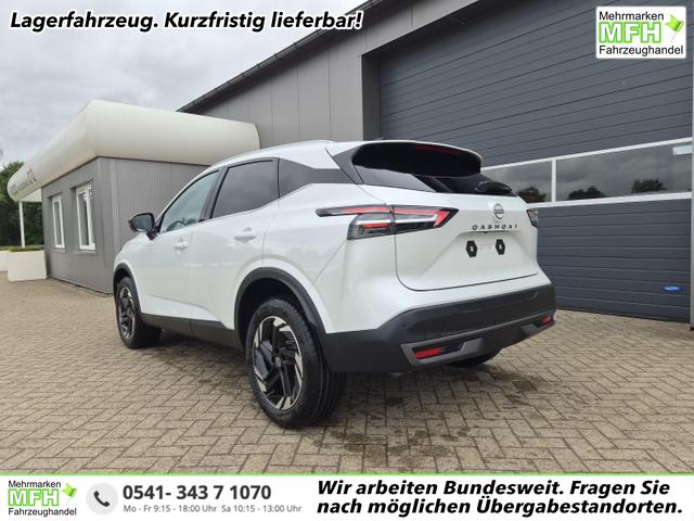 Nissan Qashqai - 1.3 DIG-T MHEV 158 PS X-Tronic N-Connecta Teil-Leder PanoGlasdach Klimaautomatik Sitzheizung Lenkradheizung Navi ACC PDC v+h 360&deg;Kamera DAB Bluetooth Touchscreen Apple CarPlay Android Auto 18"LM