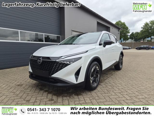 Nissan Qashqai - 1.3 DIG-T MHEV 158 PS X-Tronic N-Connecta Teil-Leder PanoGlasdach Klimaautomatik Sitzheizung Lenkradheizung Navi ACC PDC v+h 360&deg;Kamera DAB Bluetooth Touchscreen Apple CarPlay Android Auto 18"LM