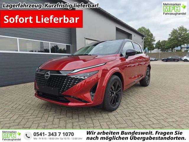 Nissan Qashqai - 1.3 DIG-T MHEV 158 PS X-Tronic N-Design Head-Up Display Teil-Leder Klimaautomatik Sitzheizung Lenkradheizung Navi elektr. Heckklappe ACC PDC v+h 360&deg;Kamera DAB Bluetooth Touchscreen Apple CarPlay Android Auto 19"Zoll