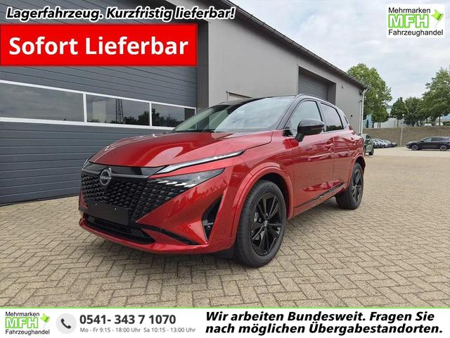 Nissan Qashqai - 1.3 DIG-T MHEV 158 PS X-Tronic N-Design PanoDach Teil-Leder Klimaautomatik Sitzheizung Lenkradheizung Navi ACC PDC v+h 360&deg;Kamera DAB Bluetooth Touchscreen Apple CarPlay Android Auto 19"Zoll