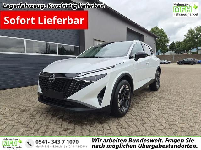 Nissan Qashqai - 1.3 DIG-T MHEV 158 PS X-Tronic N-Connecta Teil-Leder PanoGlasdach Klimaautomatik Sitzheizung Lenkradheizung Navi ACC PDC v+h 360&deg;Kamera DAB Bluetooth Touchscreen Apple CarPlay Android Auto 18"LM