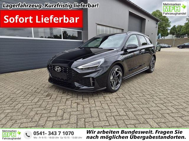 Hyundai i30 Kombi - 1.6 T-GDI 150PS Automatik N-Line Sitzheizung Lenkradheizung Klimaautomatik Navi 10,3"-Touchscreen Bluelink Apple CarPlay + Android Auto PDC v+h R&uuml;ckf.Kamera 18-LM