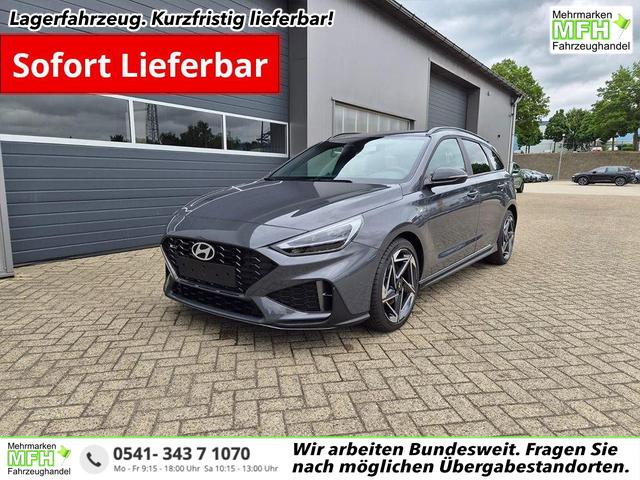 Hyundai i30 Kombi - 1.6 T-GDI 150PS Automatik N-Line Sitzheizung Lenkradheizung Klimaautomatik Navi 10,3"-Touchscreen Bluelink Apple CarPlay + Android Auto PDC v+h R&uuml;ckf.Kamera 18-LM