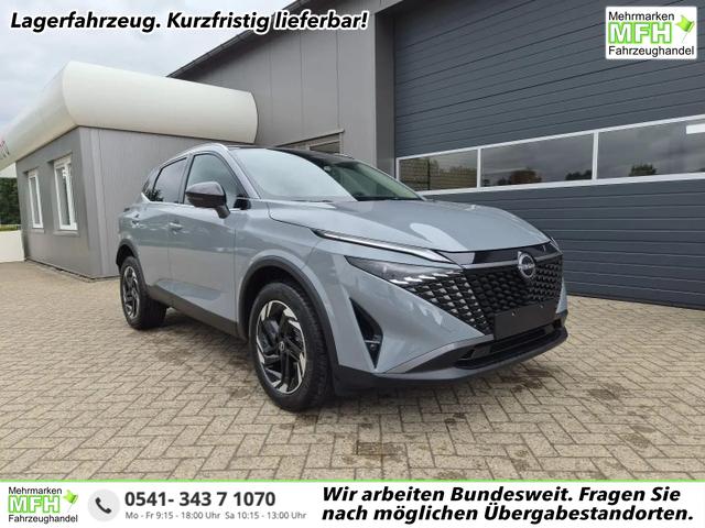 Nissan Qashqai - 1.3 DIG-T MHEV 158 PS X-Tronic N-Connecta Teil-Leder PanoGlasdach Klimaautomatik Sitzheizung Lenkradheizung Navi ACC PDC v+h 360&deg;Kamera DAB Bluetooth Touchscreen Apple CarPlay Android Auto 18"LM
