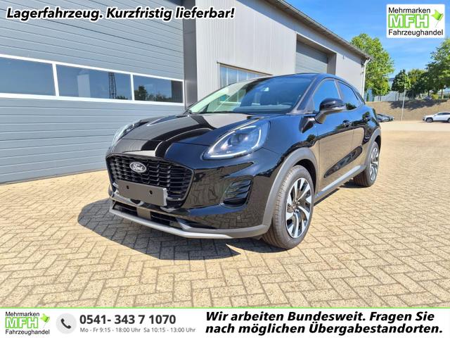 Ford Puma - Titanium 1.0 EcoBoost Hybrid 125PS Automatik Klimaautomatik Sitzheizung Lenkradheizung Frontscheibe beheizb. LED-Scheinwerfer SYNC4 Bluetooth Apple CarPlay Android Auto PDC v+h