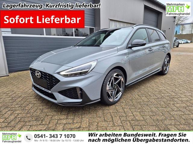 Hyundai i30 Kombi - 1.6 T-GDI 150PS Automatik N-Line Sitzheizung Lenkradheizung Klimaautomatik Navi 10,3"-Touchscreen Bluelink Apple CarPlay + Android Auto PDC v+h R&uuml;ckf.Kamera 18-LM