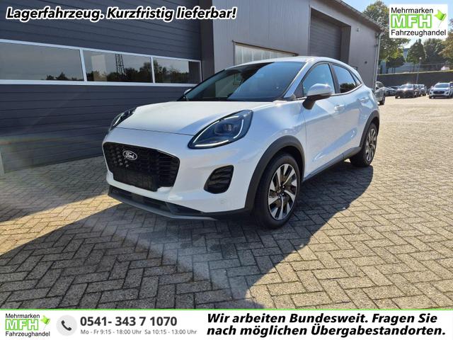 Ford Puma - Titanium 1.0 EcoBoost Hybrid 125PS Automatik R&uuml;ckf.Kamera Klimaautomatik Sitzheizung Lenkradheizung Frontscheibe beheizb. LED-Scheinwerfer SYNC4 Bluetooth Apple CarPlay Android Auto PDC v+h