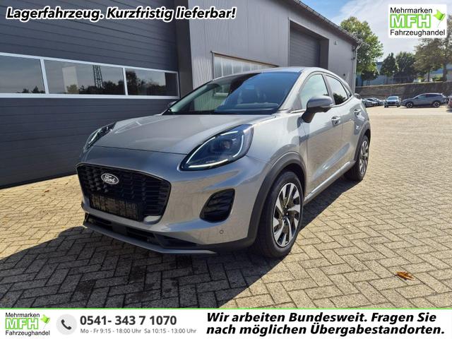 Ford Puma - Titanium 1.0 EcoBoost Hybrid 125PS Automatik abnehm. AHK ACC 4xKamera Klimaautomatik Sitzheizung Lenkradheizung Frontscheibe beheizb. LED-Scheinwerfer SYNC4 Bluetooth Apple CarPlay Android Auto PDC v+h