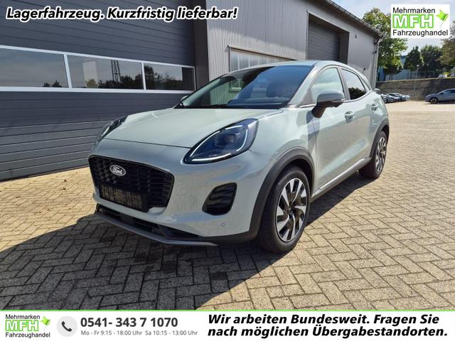 Ford Puma - Titanium 1.0 EcoBoost Hybrid 125PS Automatik abnehm. AHK ACC 4xKamera Klimaautomatik Sitzheizung Lenkradheizung Frontscheibe beheizb. LED-Scheinwerfer SYNC4 Bluetooth Apple CarPlay Android Auto PDC v+h