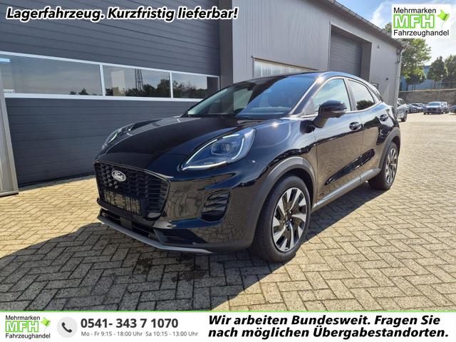 Ford Puma - Titanium 1.0 EcoBoost Hybrid 125PS Automatik abnehm. AHK ACC 4xKamera Klimaautomatik Sitzheizung Lenkradheizung Frontscheibe beheizb. LED-Scheinwerfer SYNC4 Bluetooth Apple CarPlay Android Auto PDC v+h