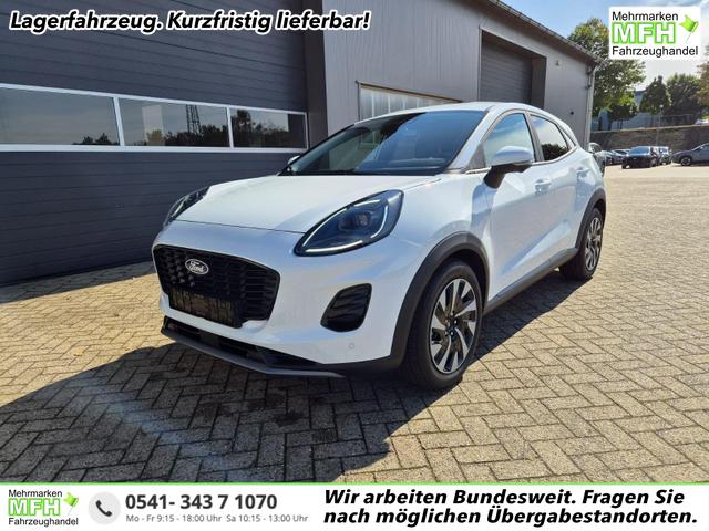 Ford Puma - Titanium 1.0 EcoBoost Hybrid 125PS Automatik abnehm. AHK ACC 4xKamera Klimaautomatik Sitzheizung Lenkradheizung Frontscheibe beheizb. LED-Scheinwerfer SYNC4 Bluetooth Apple CarPlay Android Auto PDC v+h