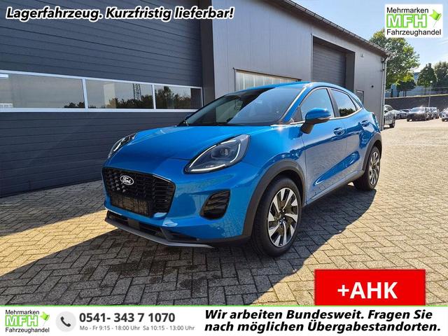 Ford Puma - Titanium 1.0 Hybrid 125PS Autom. abnehm. AHK ACC 4xKamera Klimaautomatik Sitzheizung Lenkradheizung Frontscheibe beheizb. LED-Scheinwerfer SYNC4 Bluetooth Apple CarPlay Android Auto PDC v+h
