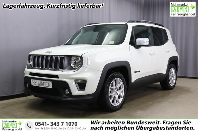 Jeep Renegade - Limited 1.5 T4 DCT7 e-Hybrid 96kW, Winter-Paket, 8.4"-Navigationssystem, Radio DAB, AppleCarPlay&AndroidAuto, Tempomat, LaneSense, Lichtsensor, Nebelscheinwerfer, 17"-Leichtmetallfelgen, uvm.