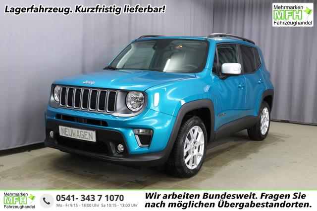 Jeep Renegade - Limited 1.0 T3 GSE 88kW, Panorama-Glasschiebedach, Winter-Paket, Funktions-Paket, Business-Paket, AppleCarPlay&Android Auto, LaneSense, Rückfahrkamera, Nebelscheinwerfer, 17"-Leichtmetallfelgen, uvm.