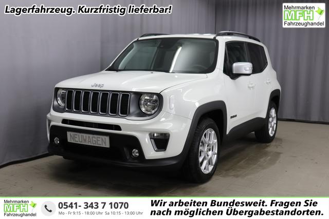 Jeep Renegade - Limited 1.5 T4 DCT7 e-Hybrid 96kW, Winter-Paket, AppleCarPlay&Android Auto, Radio DAB, Tempomat, Rückfahrkamera, LaneSense, Lichtsensor, Nebelscheinwerfer, 17"-Leichtmetallfelgen, uvm.