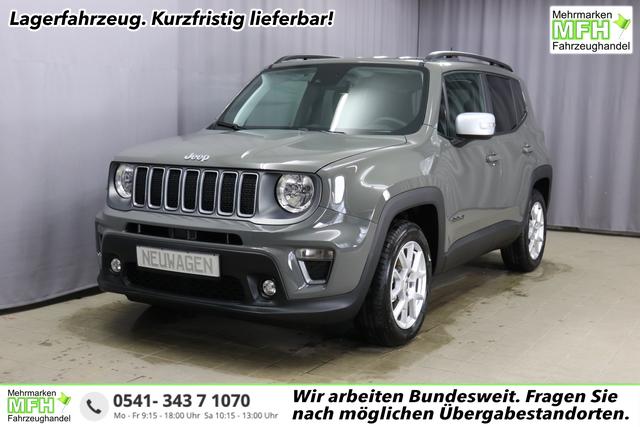 Jeep Renegade - Limited 1.5 T4 DCT7 e-Hybrid 96kW, Winter-Paket, AppleCarPlay&Android Auto, Radio DAB, Tempomat, Rückfahrkamera, LaneSense, Lichtsensor, Nebelscheinwerfer, 17"-Leichtmetallfelgen, uvm.