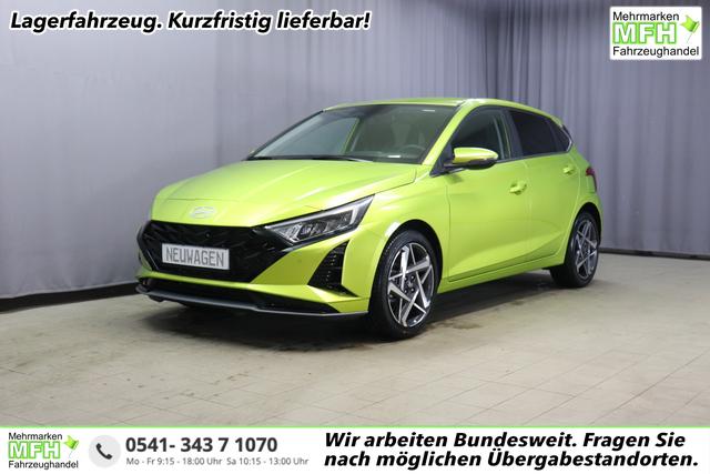 Hyundai i20 - Trend Line 1.0 T-GDi 74kW, 5-Jahre Herstellergarantie, Infotainment-Paket, Winter-Paket, 8" Infotainmentsystem, AppleCarPlay&Android Auto, Radio DAB, Rückfahrkamera, Tempomat, Spurhalteassistent, Nebelscheinwerfer, 17" Leichtmetallfelgen, uvm.