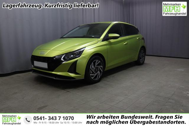Hyundai i20 - Family 1.0 T-GDI 73 kW (100 PS) Navigationssystem, Klimaautomatik, Sitzheizung, Lenkradheizung, Radio mit DAB, Apple CarPlay & Android Auto, Rückfahrkamera, Einparkhilfe hinten, Lichtsensor, Spurassistent, Fernlichtassistent, Verkehrszeichenassistent uvm.