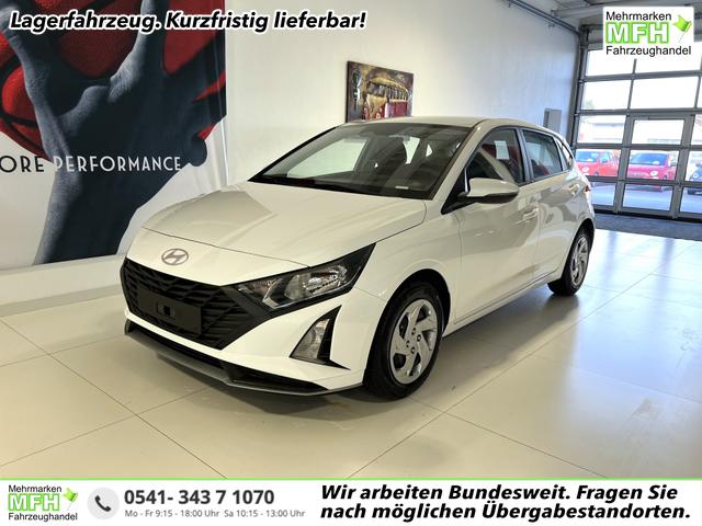 Hyundai i20 - Comfort 1.2 58 kW (79 PS) Klimaanlage, Navigationssystem, Radio mit DAB, Apple CarPlay & Android Auto, Rückfahrkamera, Einparkhilfe hinten, Lichtsensor, Spurhalteassistent, Fernlichtassistent, Verkehrszeichenassistent uvm.