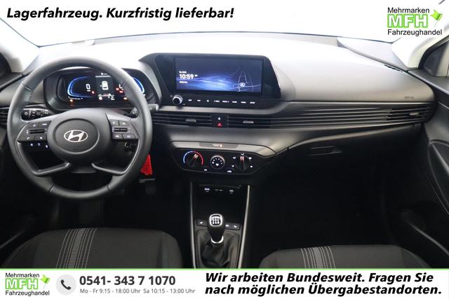 Hyundai i20 - GO 1.2 MPI 58 kW (79 PS) Navigationssystem, Bluetooth, DAB, Klimaanlage, Rückfahrkamera, Apple CarPlay, Android Auto, PDC hinten, Sitzheizung, Lenkradheizung, Spurassistent, Tempomat uvm.