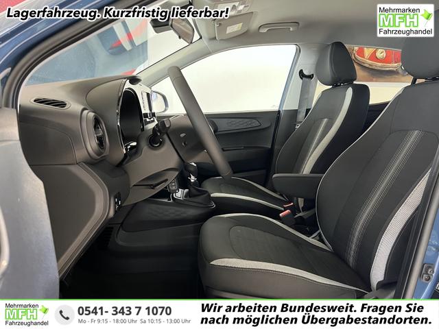 Hyundai i10 - GO+ 1.2 MT 58 kW (79 PS) Klimaautomatik, Navigationssystem, Apple CarPlay & Android Auto, Sitzheizung, Lenkradheizung, Einparkhilfe hinten, Rückfahrkamera, Privacy Glass, 15" Leichtmetallfelgen, uvm.