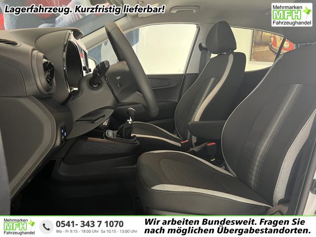 Hyundai i10 - GO+ 1.2 MT 58 kW (79 PS) Klimaautomatik, Navigationssystem, Apple CarPlay & Android Auto, Sitzheizung, Lenkradheizung, Einparkhilfe hinten, Rückfahrkamera, Privacy Glass, 15" Leichtmetallfelgen, uvm.
